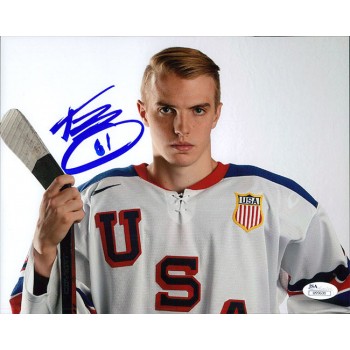 Troy Terry Anaheim Ducks Signed 8x10 Matte Photo JSA Authenticated
