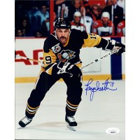 Bryan Trottier Pittsburgh Penguins Signed 8x10 Glossy Photo JSA Authenticated