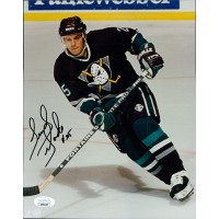 Terry Yake Anaheim Mighty Ducks Signed 8x10 Glossy Photo JSA Authenticated