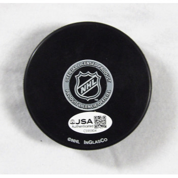 Ilya Bryzgalov Anaheim Ducks Signed Hockey Puck JSA Authenticated Smudged