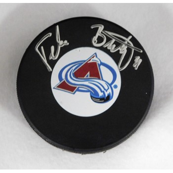 Peter Budaj Colorado Avalanche Signed Hockey Puck JSA Authenticated