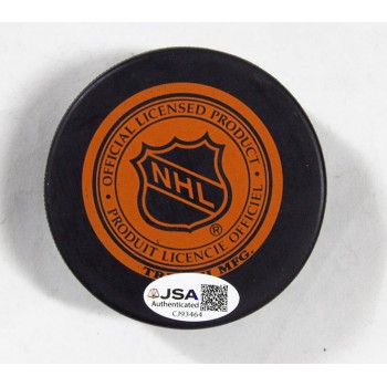 Shawn Burr Detroit Red Wings Signed NHL Hockey Puck JSA Authenticated