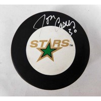 Jon Casey Signed Dallas Stars Hockey Puck JSA Authenticated