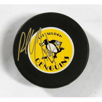 Paul Coffey Pittsburgh Penguins Signed NHL Hockey Puck JSA Authenticated