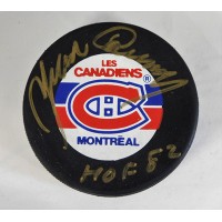 Yvan Cournoyer Montreal Canadiens Signed Hockey Puck JSA Authenticated