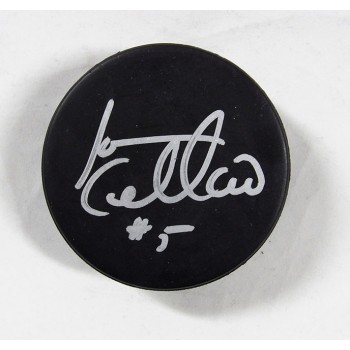 Jassen Cullimore Signed Blank Hockey Puck JSA Authenticated