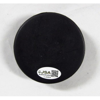 Jassen Cullimore Signed Blank Hockey Puck JSA Authenticated
