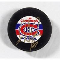 Eric Desjardins Montreal Canadiens Signed Hockey Puck JSA Authenticated