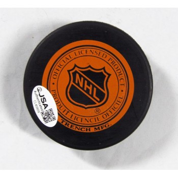Eric Desjardins Montreal Canadiens Signed Hockey Puck JSA Authenticated