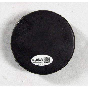 Boyd Devereaux Signed Blank Hockey Puck JSA Authenticated