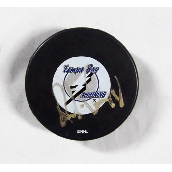 Rob DiMaio Signed Tampa Bay Lightning Hockey Puck JSA Authenticated