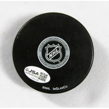Joe DiPenta Anaheim Ducks Signed Hockey Puck JSA Authenticated Smudged
