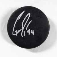 Gordie Dwyer Signed Blank Hockey Puck JSA Authenticated