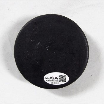 Gordie Dwyer Signed Blank Hockey Puck JSA Authenticated