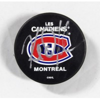Karl Dykhuis Montreal Canadiens Signed Hockey Puck JSA Authenticated