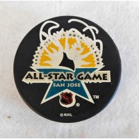 Theoren Fleury Signed 1997 All Star Game Hockey Puck JSA Authenticated