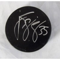 Jean-Sebastien Giguere Signed Official Practice Hockey Puck JSA Authenticated