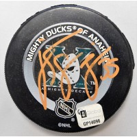 Jean-Sebastien Giguere Signed Anaheim Mighty Ducks Official NHL Puck Global Authenticated