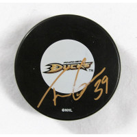 Travis Green Anaheim Ducks Signed Hockey Puck JSA Authenticated Smudged