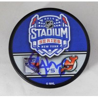 Andy Greene New Jersey Devils Signed Stadium Hockey Puck JSA Authenticated