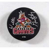 Walter Gretzky Phoenix Coyotes Signed Hockey Puck JSA Authenticated