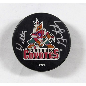 Walter Gretzky Phoenix Coyotes Signed Hockey Puck JSA Authenticated