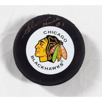 Glenn Hall Chicago Blackhawks Signed NHL Hockey Puck JSA Authenticated Off Qlty