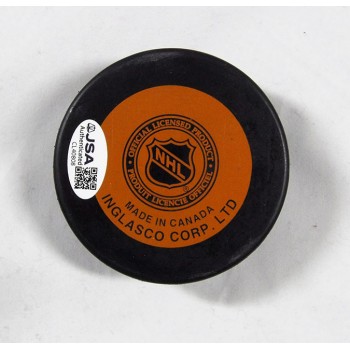 Steve Heinze Signed Boston Bruins Hockey Puck JSA Authenticated
