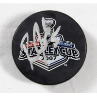 Ric Jackman Anaheim Ducks Signed 2007 Stanley Cup Hockey Puck JSA Authenticated