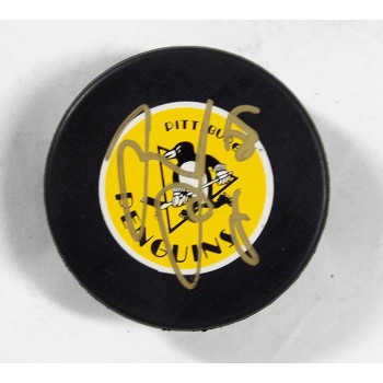 Jaromir Jagr Pittsburgh Penguins Signed NHL Hockey Puck JSA Authenticated