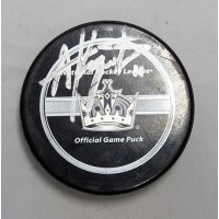 Anze Kopitar Los Angeles Kings Signed Game Hockey Puck JSA Authenticated
