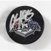 Chris Kunitz Anaheim Ducks Signed 2007 Stanley Cup Hockey Puck JSA Authenticated
