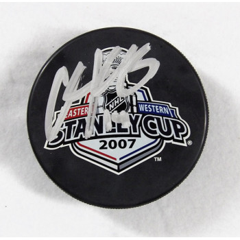 Chris Kunitz Anaheim Ducks Signed 2007 Stanley Cup Hockey Puck JSA Authenticated