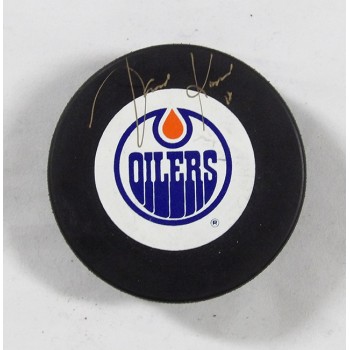 Jari Kurri Edmonton Oilers Signed NHL Hockey Puck JSA Authenticated