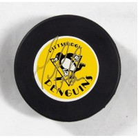 Mario Lemieux Pittsburgh Penguins Signed NHL Hockey Puck JSA Authenticated