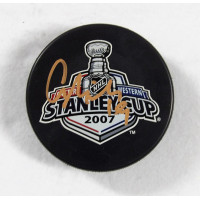 Andy McDonald Anaheim Ducks Signed 2007 Stanley Cup Hockey Puck JSA Authentic