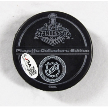 Andy McDonald Anaheim Ducks Signed 2007 Stanley Cup Hockey Puck JSA Authentic