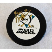 Don McSween Anaheim Mighty Ducks Signed Hockey Puck JSA Authenticated