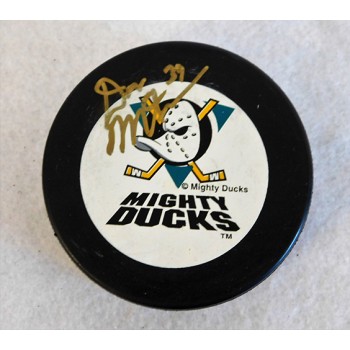 Don McSween Anaheim Mighty Ducks Signed Hockey Puck JSA Authenticated