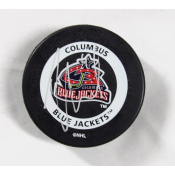 Rick Nash Signed Columbus Blue Jackets Game Hockey Puck JSA Authenticated