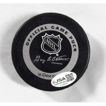 Rick Nash Signed Columbus Blue Jackets Game Hockey Puck JSA Authenticated