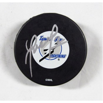Stanislav Neckar Signed Tampa Bay Lightning Hockey Puck JSA Authenticated
