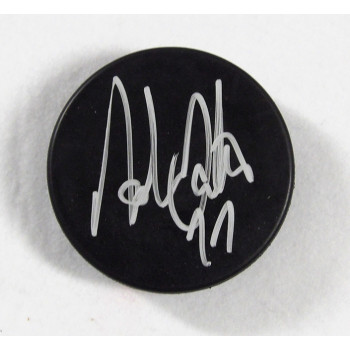 Adam Oates Signed Blank Hockey Puck JSA Authenticated