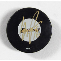George Parros Anaheim Ducks Signed Hockey Puck JSA Authenticated Smudged