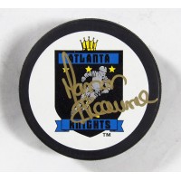 Manon Rheaume Atlanta Knights Signed IHL Hockey Puck JSA Authenticated