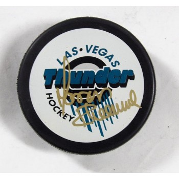Manon Rheaume Las Vegas Thunder Signed IHL Hockey Puck JSA Authenticated