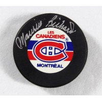 Maurice Richard Montreal Canadiens Signed Hockey Puck JSA Authenticated