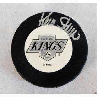 Kevin Stevens Los Angeles Kings Signed Hockey Puck JSA Authenticated