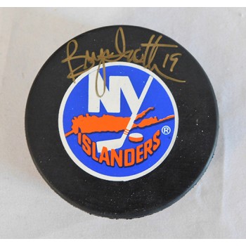 Bryan Trottier New York Islanders Signed Hockey Puck JSA Authenticated