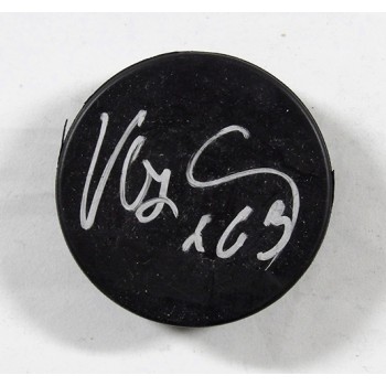 Josef Vasicek Signed Blank Hockey Puck JSA Authenticated